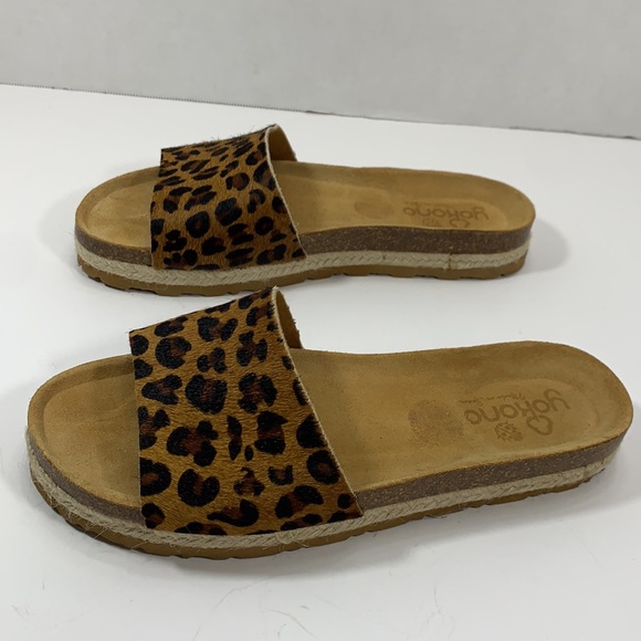 Yokono animal print espadrille slides size 9.5 - Picture 5 of 8